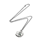 Ожерелья с подвесками в виде черепа и стразами на цепочках Роло(NJEW-F309-04)-2
