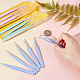 DICOSMETIC 3Sets 3 Colors Stainless Steel Beading Tweezers Sets(TOOL-DC0001-01)-2