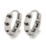 316 Surgical Stainless Steel Hoop Earrings, Ring, Antique Silver, 14x3.5mm(EJEW-D096-23G-AS)