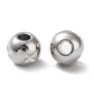 303 Stainless Steel Beads, Round, Stainless Steel Color, 5.5x5mm, Hole: 2mm(STAS-Q302-06A-P)