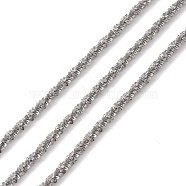 Handmade 304 Stainless Steel Sparkling Cauliflower Chains, Soldered, with Spool, Stainless Steel Color, 2.7mm(CHS-L026-03B-P)