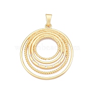 Rack Plating Eco-Friendly Alloy Big Pendants, with Rhinestone, Lead Free & Nickel Free & Cadmium Free, Flat Round, Matte Gold Color, 69.5x63x3mm, Hole: 11.5x7mm(FIND-N005-38G)