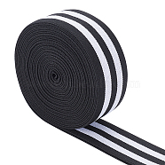 Flat Elastic Band, Webbing Garment Sewing Accessories, Black & White, 39mm(EC-BC0001-21)