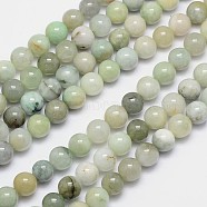 Natural Jadeite Round Bead Strands, 8mm, Hole: 1mm, about 51pcs/strand, 15.5 inch(G-I163-8mm)