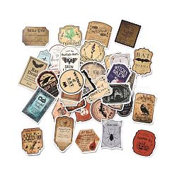 Retro Potion Label Paper Stickers Set, Adhesive Label Stickers, for Water Bottles, Laptop, Luggage, Cup, Computer, Mobile Phone, Skateboard, Guitar Stickers, Mixed Color, 42~71x40~57x0.3mm(DIY-G066-29)