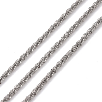 Handmade 304 Stainless Steel Sparkling Cauliflower Chains, Soldered, with Spool, Stainless Steel Color, 2.7mm