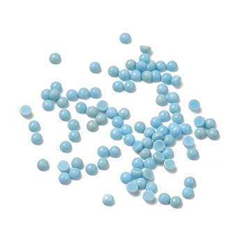 Synthetic Turquoise Dome/Half Round Cabochons, 1x0.5mm