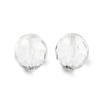 Glass Imitation Austrian Crystal Beads, Faceted, Round, Clear, 8mm, Hole: 1.5mm