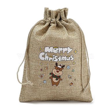 bolsas de embalaje de arpillera impresas navideñas bolsas con cordón(ABAG-Q053-02B-05)-3