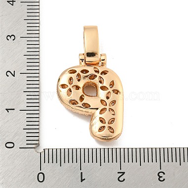 Brass Micro Pave Clear Cubic Zirconia Pendants(KK-B099-01G-P)-3