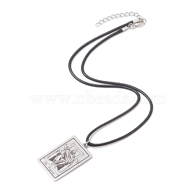 Tarot Card 201 Stainless Steel Pendant Necklaces(NJEW-JN04496-04)-4