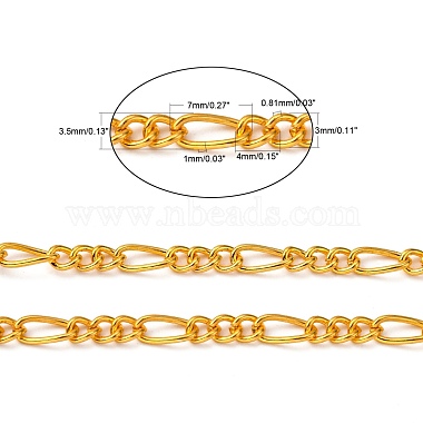 Iron Handmade Chains Figaro Chains Mother-Son Chains(CHSM005Y-G)-7
