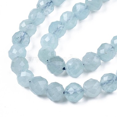 Chapelets de perles en aigue-marine naturelle(G-S345-6mm-014)-3