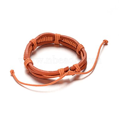 Регулируемые браслеты шнур кожаный(BJEW-M169-12B)-2
