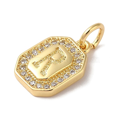 Real 18K Gold Plated Brass Micro Pave Clear Cubic Zirconia Pendants(KK-L216-002G-R)-2