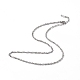 304 Stainless Steel Singapore Chain Necklace for Men Women(NJEW-K245-013B)-1