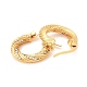 Left and Right Brass Micro Pave Cubic Zirconia Hoop Earrings(EJEW-F273-08G)-2