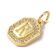 Real 18K Gold Plated Brass Micro Pave Clear Cubic Zirconia Pendants(KK-L216-002G-R)-2