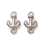 304 Stainless Steel Connector Charms, Anchor Links, Stainless Steel Color, 4x5.5x2.5mm, Hole: 1mm(STAS-N124-61P)