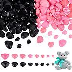 Platic Doll Nose, Triangle, Mixed Color, 6.5~20x8~25.5x3~8.5mm, 332pcs(DIY-GA0008-07)