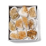 Natural Citrine Display Decorations, Home Decoration Supplies, Nugget, 26~39x17~21x11~22mm, Box: 100x83x37.5mmm(G-H084-02B)