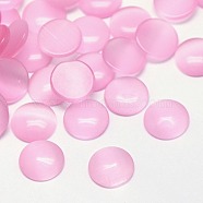 Cat Eye Cabochons, Half Round, Pearl Pink, 7x2.5mm(CE-J002-7mm-12)