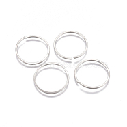 304 Stainless Steel Jump Rings, Open Jump Rings, Round Ring, Stainless Steel Color, 18 Gauge, 20x1mm, Inner Diameter: 18mm(STAS-G225-13P-01)