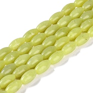 Natural Lemon Jade Beads Strands, Oval, 12x6mm, Hole: 0.9mm, about 33~34pcs/strand, 15.55''~15.94''(39.5~40.5cm)(G-K362-I13-06)
