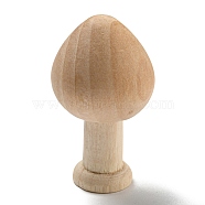 Schima Superba Wooden Mushroom Children Toys, Unfinished Wooden Tree Figures for Arts Painted Easter Decoration, BurlyWood, 4.3x2.5cm(WOOD-Q050-01B)