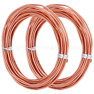 Red Copper Craft Wire, Round, Raw(Unplated), 16 Gauge, 1.3mm, about 16.40 Feet(5m)/Bundle(CWIR-WH0017-02B)