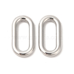 Non-Tarnish 304 Stainless Steel Linking Rings, Oval, Stainless Steel Color, 19x10x2.5mm, Inner Diameter: 14x5mm(STAS-L268-034P)