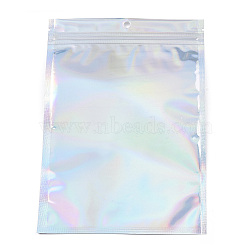 Rectangle Zip Lock Plastic Laser Bags, Resealable Bags, Clear, 20x14cm, Hole: 6mm, Unilateral Thickness: 2.3 Mil(0.06mm)(OPP-YWC0001-14X20)