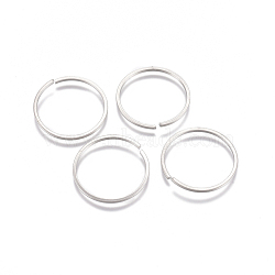 Tarnish Resistant 304 Stainless Steel Jump Rings, Open Jump Rings, Round Ring, Stainless Steel Color, 18 Gauge, 20x1mm, Inner Diameter: 18mm(STAS-G225-13P-01)