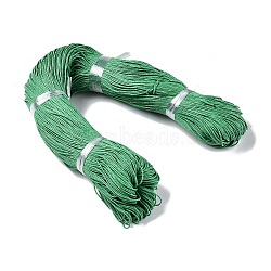 Chinese Waxed Cotton Cord, Medium Sea Green, 1mm, about 382.76 yards(350m)/bundle(YC-YC163-1)