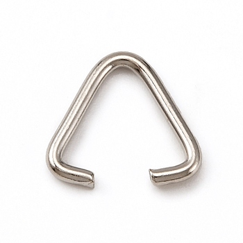 Triangle Linking Ring, Buckle Clasps, Quick Link Connector, Fit for Top Drilled Beads, Webbing, Strapping Bags, Platinum, 15x12x1.4mm