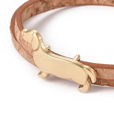 Imitation Leather Puppy Wrap Bracelets(BJEW-G620-A03)-2