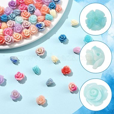 50pcs 11 styles perles de corail synth&eacute;tique(CORA-FS0001-05)-2
