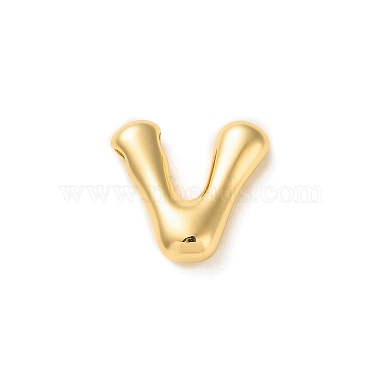 Real 18K Gold Plated Letter V Brass Pendants