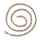 Vacuum Plating 201 Stainless Steel Byzantine Chain Necklaces(NJEW-I248-03B-GP)-2