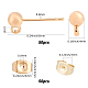 CREATCABIN 50Pcs Brass Stud Earring Findings(KK-CN0001-44)-2