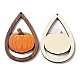 Halloween Theme Single Face Printed Aspen Wood Big Pendants(WOOD-G015-05J)-2