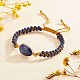 Bracelet de perles tressées en lapis-lazuli naturel(BJEW-SZ0002-54B)-3
