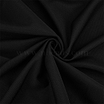 2 Yards Polyester Fabric, DIY Crafts Supplies, Black, 1540x0.8mm(AJEW-OC0013-85)