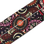 Ethnic Style Double-Sided Polyester Ribbon, Jacquard Ribbon, Tyrolean Ribbon, Flat, Colorful, Round Pattern, 1-1/2 inch(38mm)(OCOR-WH0077-42C)