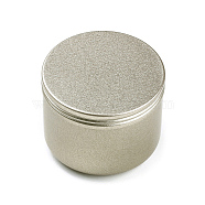 Round Aluminium Tin Cans, Aluminium Jar, Storage Containers for Cosmetic, Candles, Candies, with Screw Top Lid, Textured, Light Gold, 5.1x4cm(CON-F006-08LG)