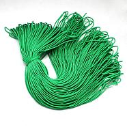 Polyester & Spandex Cord Ropes, 16-Ply, Green, 2mm, about 109.36 yards(100m)/bundle(RCP-R007-357)