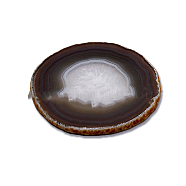 Dyed Natural Agate Slice Cup Mats, Heat Resistant Pot Mats, for Home Kitchen, Polygon, White, 60~80mm(DJEW-PW0012-131A)