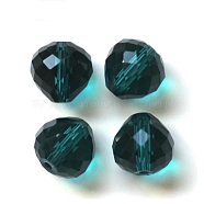Imitation Austrian Crystal Beads, Grade AAA, Faceted, Teardrop, Dark Cyan, 10mm, Hole: 0.9~1mm(SWAR-F067-10mm-24)