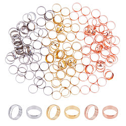 150Pcs 3 Colors 304 Stainless Steel Pendants & Linking Rings, Ring Shape, Mixed Color, 6.5x2mm, 50pcs/color(STAS-AR0001-20)