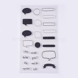 Silicone Stamps, for DIY Scrapbooking, Photo Album Decorative, Cards Making, Clear, 8~29x11~40mm(DIY-L010-Y33)